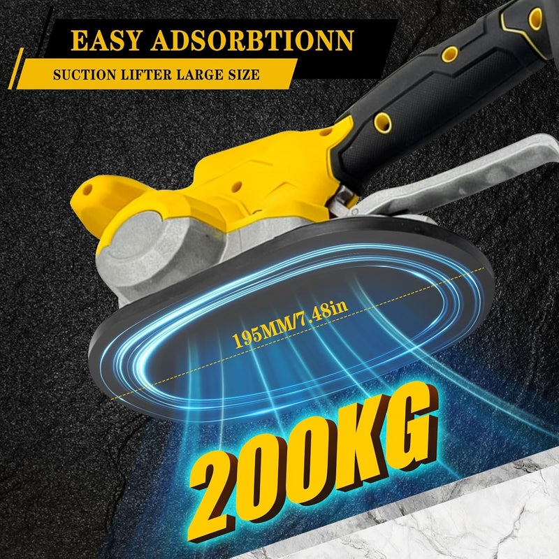 dcvbny Upgraded Cordless Tile Vibrator with Auto-Leveling Suction Cup 200kg Adsorption - Compatible with Dew-alt 20V MAX Batteries(Bare Tool),6 Speeds Adjustable Handheld Vibrating Tile Tool,33000r/min - Image 2